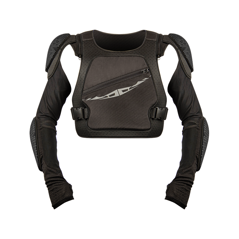 Chaleco táctico negro con armadura de motociclista para adultos