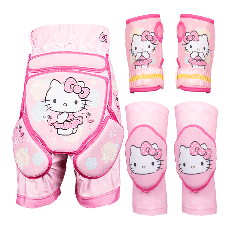 Juego de equipo protector de patinaje de dibujos animados para niños de 6PCS