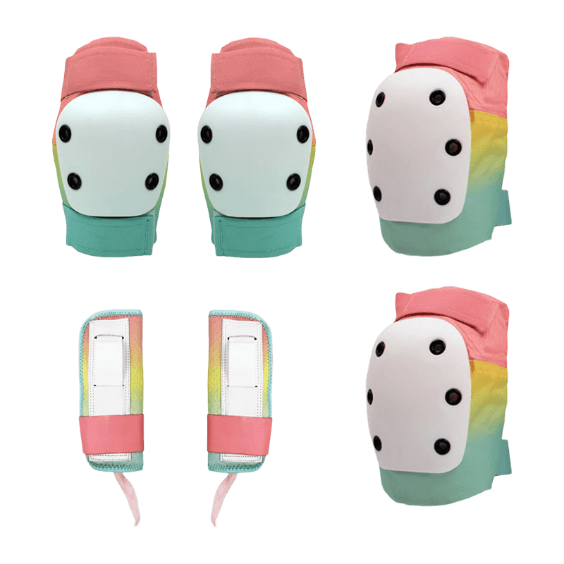 Juego de protectores de muñeca con rodilleras y codo de 6 piezas para patinaje sobre ruedas