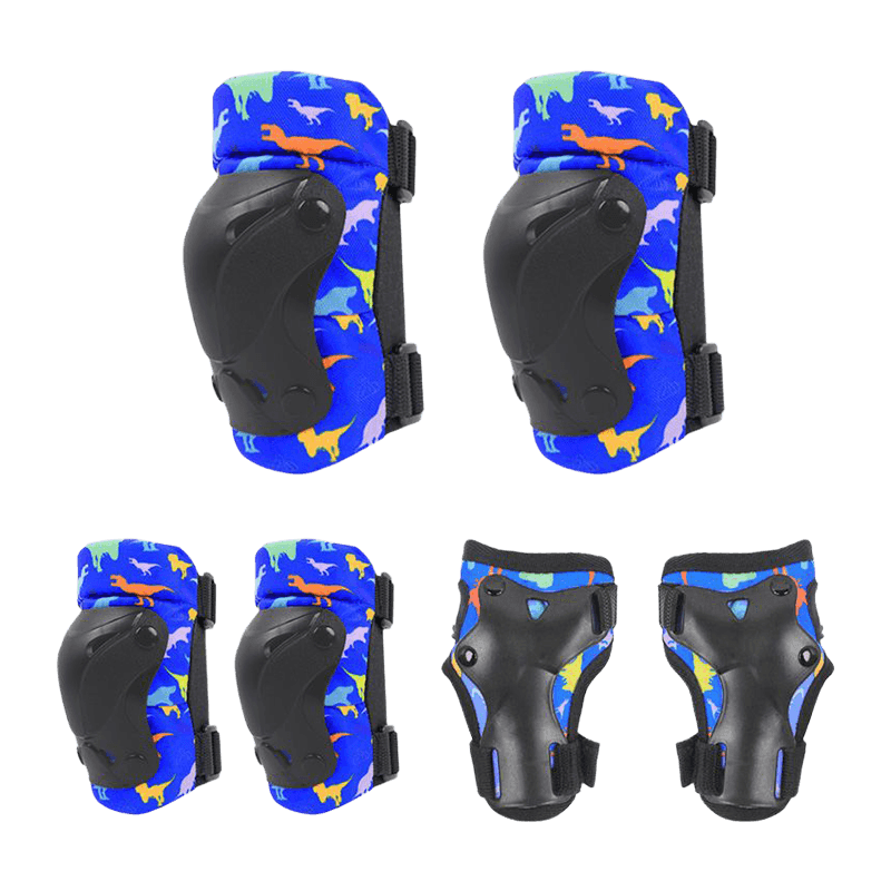 Juego de protectores de muñeca coloridos para rodillas y codos para niños